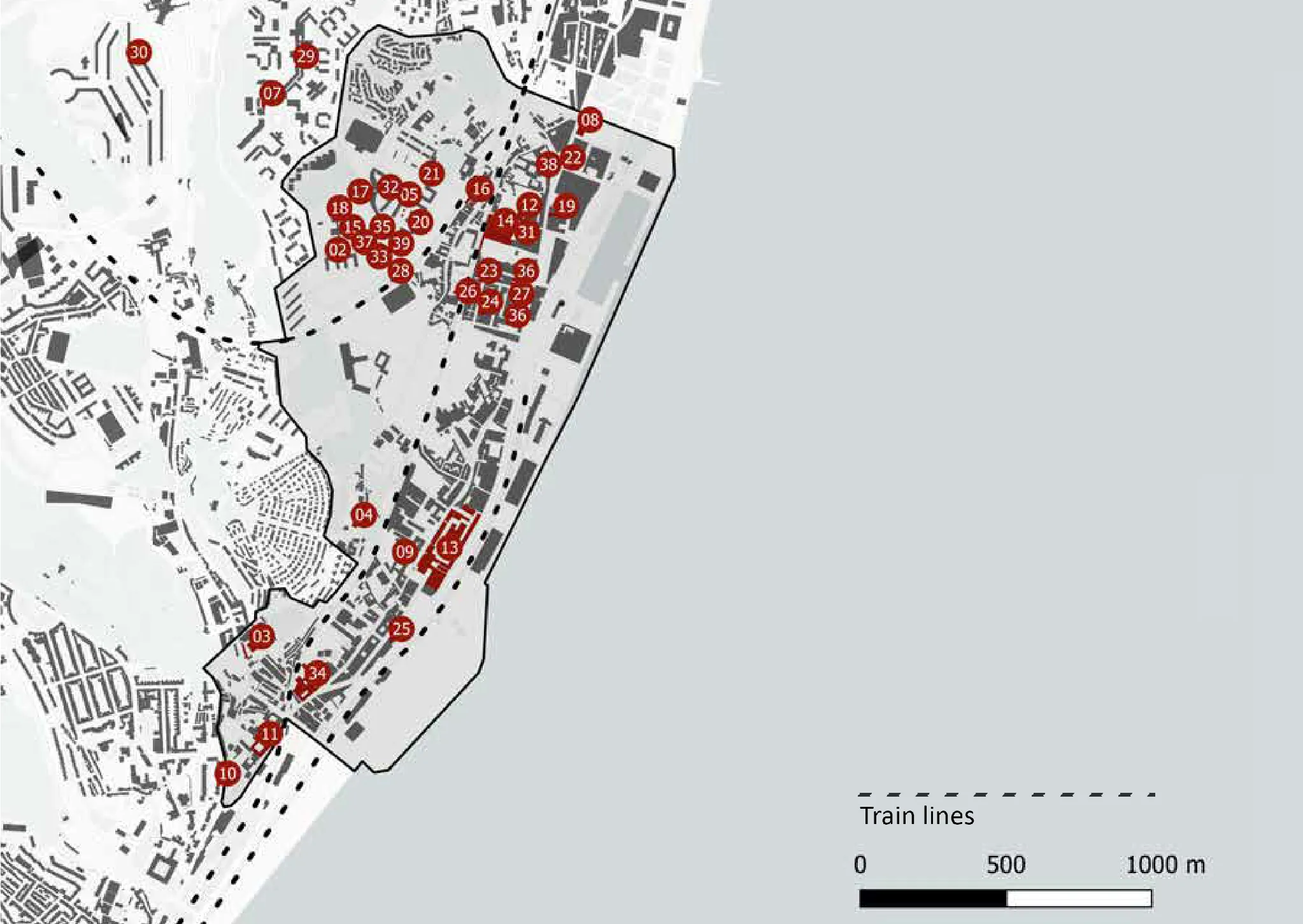 Map of cultural and creative industries in Marvila and Beato showing dramatic growth between 2014 and 2019